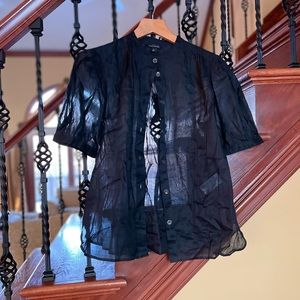 Banana Republic Black Sheer Top